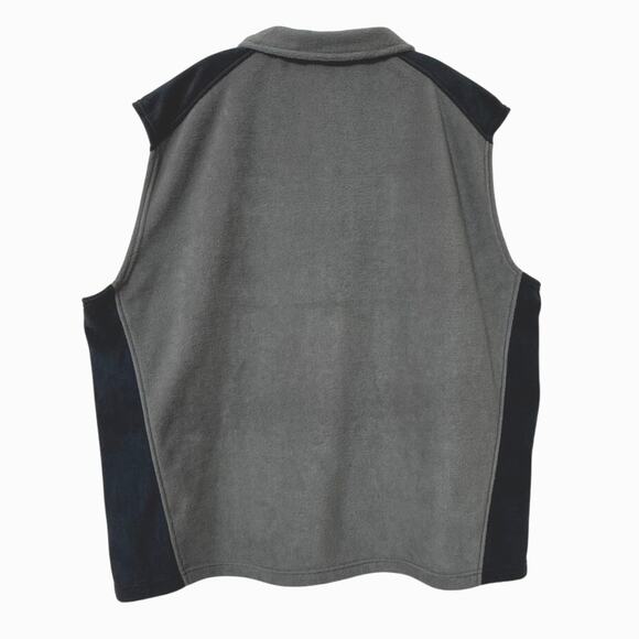 Columbia Men’s Steens Mountain Fleece Full Zip Vest Size XXL Grill/Black - Picture 7 of 9